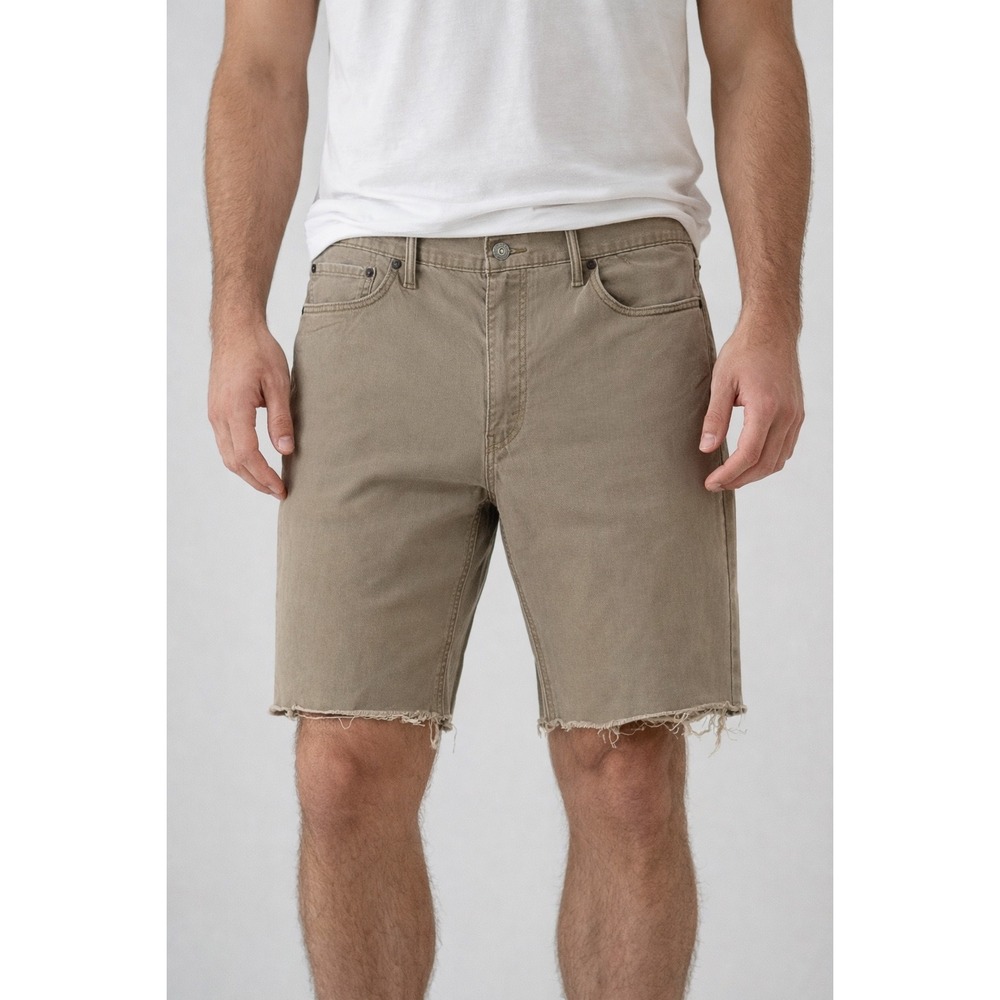 Levi's Men's Tan Cutoff Denim Shorts Sz 34 Casual Summer Festival Vacation 99-41